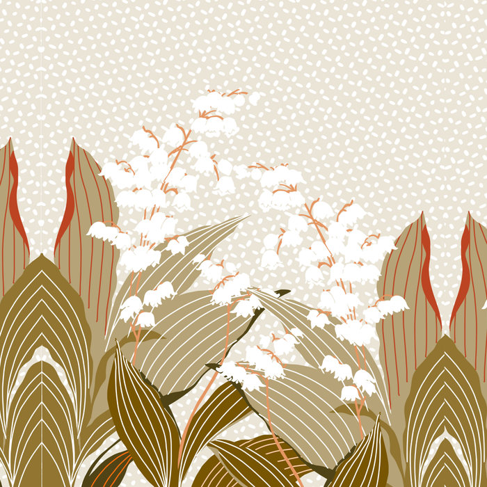 Flowers market: lily of the valley earthy toned Coffee Mug Gallery Image 2