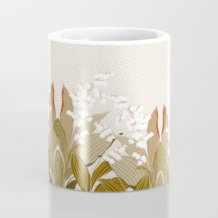 Flowers market: lily of the valley earthy toned Coffee Mug Gallery Image 4