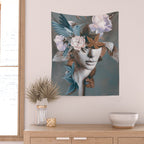 Floral Portrait 11 Wall Tapestry Gallery Image 2
