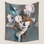Floral Portrait 11 Wall Tapestry Gallery Image 4