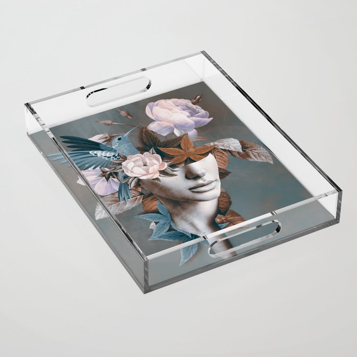 Floral Portrait 11 Acrylic Tray Gallery Image 1