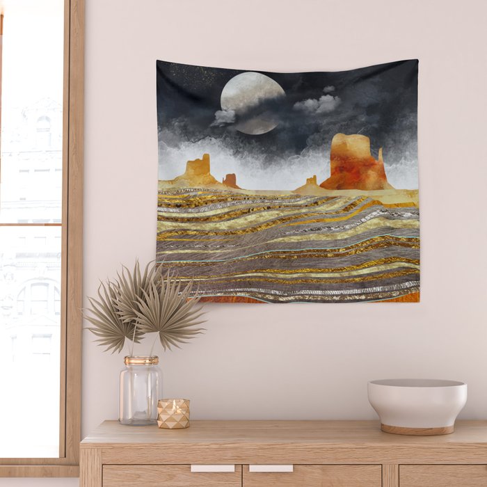Metallic Desert Wall Tapestry Gallery Image 2