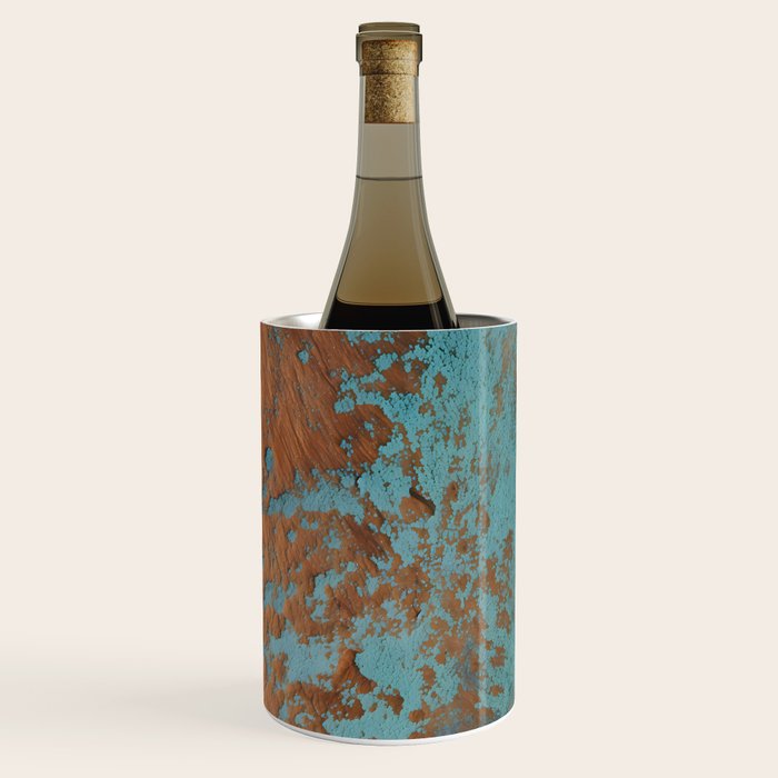 Tarnished in Teal and Copper Rust Wine Chiller Gallery Image 1