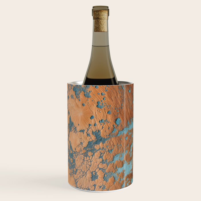 Tarnished in Teal and Copper Rust Wine Chiller Gallery Image 2