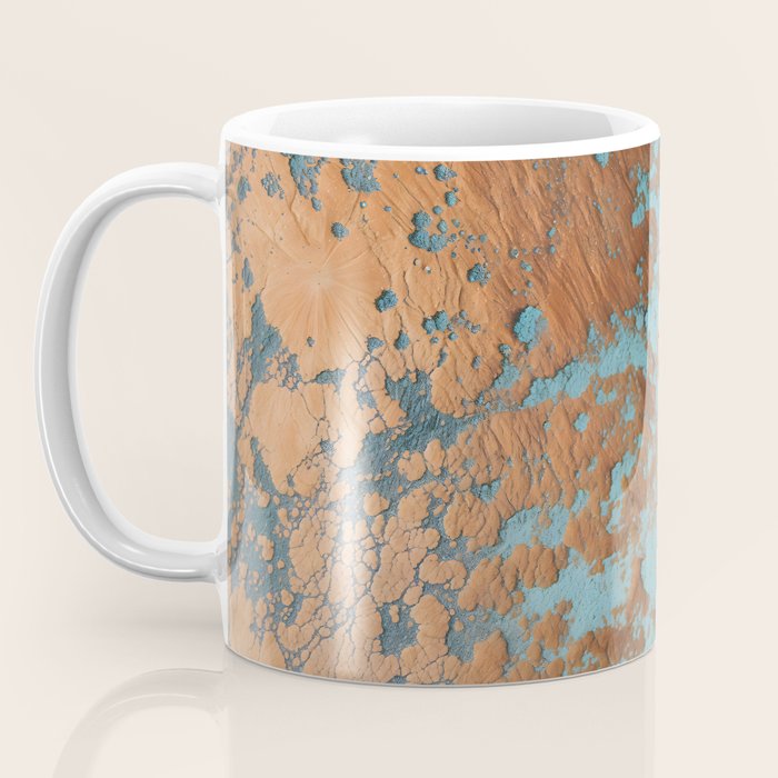 Tarnished in Teal and Copper Rust Coffee Mug Gallery Image 3