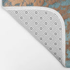 Tarnished in Teal and Copper Rust Bath Mat Gallery Image 2