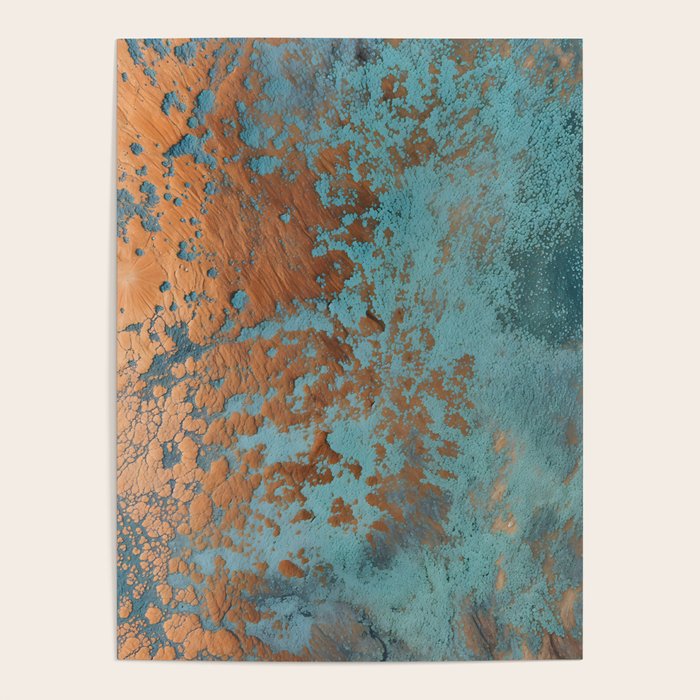 Tarnished in Teal and Copper Rust Poster Gallery Image 4