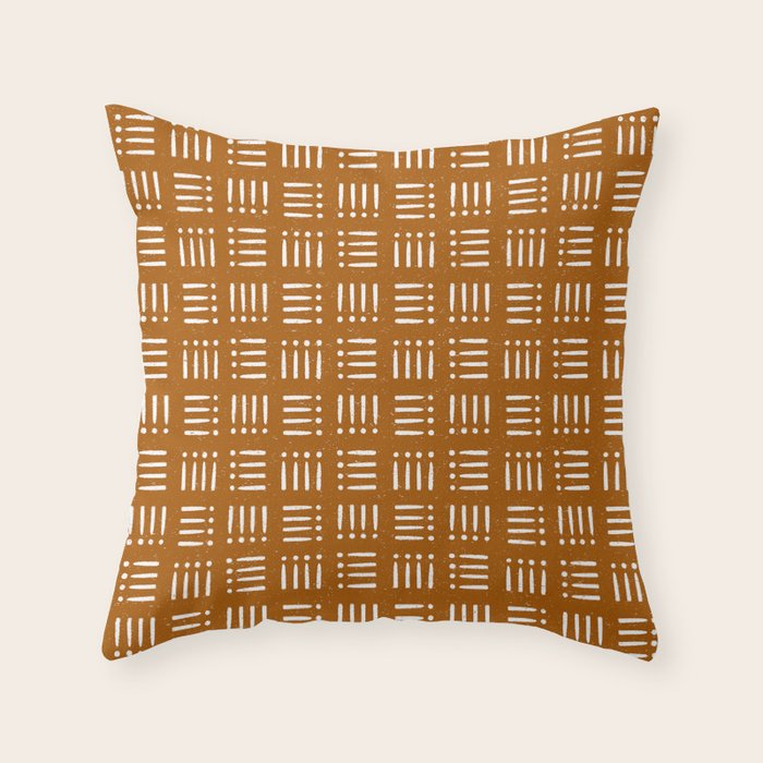 Mudcloth | Clay Throw Pillow Gallery Image 6