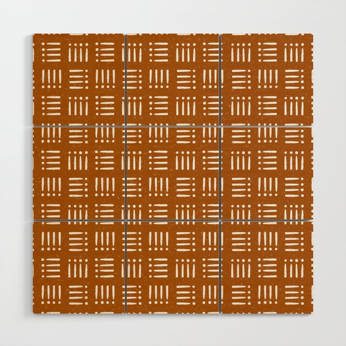 Mudcloth | Clay Wood Wall Art Gallery Image 1