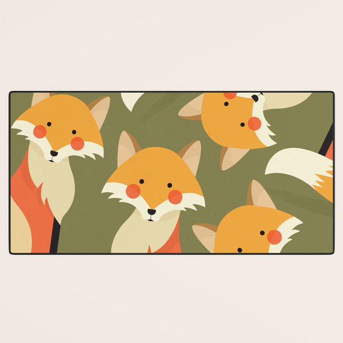 Red Fox, Animal Portrait Desk Mat Gallery Image 3