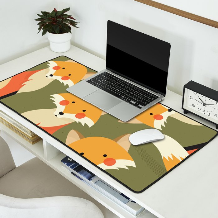 Red Fox, Animal Portrait Desk Mat Gallery Image 2