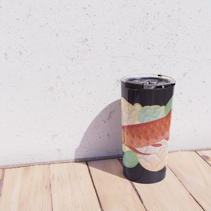 Arowana and peony 3 Travel Mug Gallery Image 4