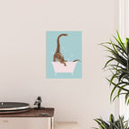 Brachiosaurus in Bathtub Poster Gallery Image 2