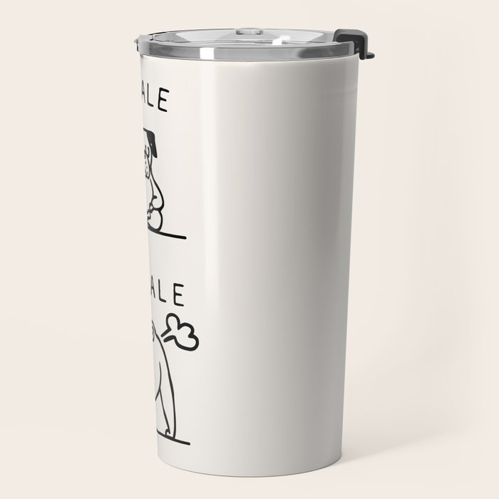 Inhale Exhale Pug Travel Mug Gallery Image 2