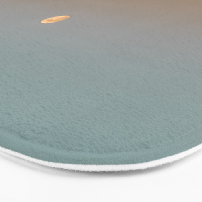 Sunset Moon Ridge // Grainy Red Mountain Range Desert Landscape Photography Yellow Fullmoon Blue Sky Bath Mat Gallery Image 3