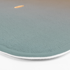 Sunset Moon Ridge // Grainy Red Mountain Range Desert Landscape Photography Yellow Fullmoon Blue Sky Bath Mat Gallery Image 3