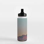 Sunset Moon Ridge // Grainy Red Mountain Range Desert Landscape Photography Yellow Fullmoon Blue Sky Water Bottle Gallery Image 2