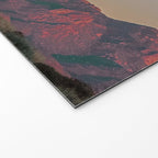 Sunset Moon Ridge // Grainy Red Mountain Range Desert Landscape Photography Yellow Fullmoon Blue Sky Welcome Mat Gallery Image 2