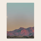 Sunset Moon Ridge // Grainy Red Mountain Range Desert Landscape Photography Yellow Fullmoon Blue Sky Notebook Gallery Image 4