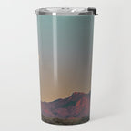 Sunset Moon Ridge // Grainy Red Mountain Range Desert Landscape Photography Yellow Fullmoon Blue Sky Travel Mug Gallery Image 2