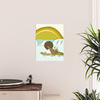 "buttons" kaluhiokalani 70s surf legend // retro surf art by surfy birdy Poster Gallery Image 2