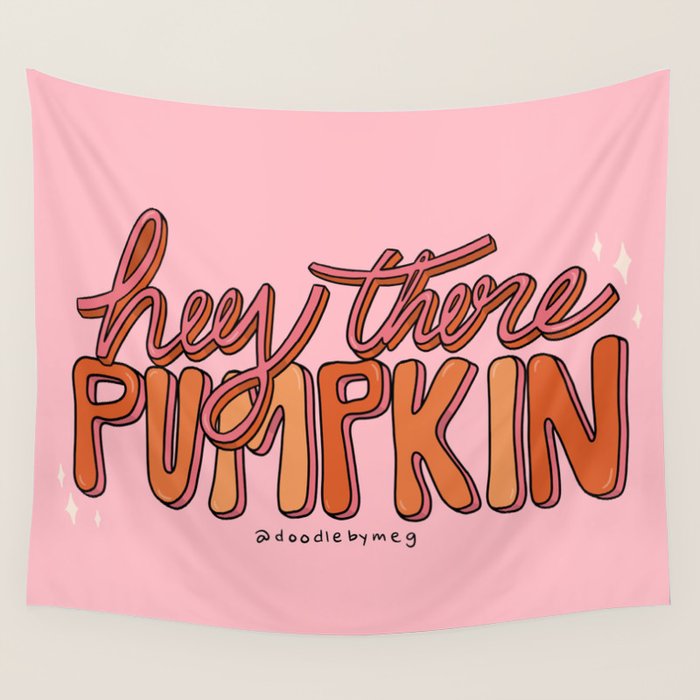 Hey There Pumpkin Wall Tapestry Gallery Image 4