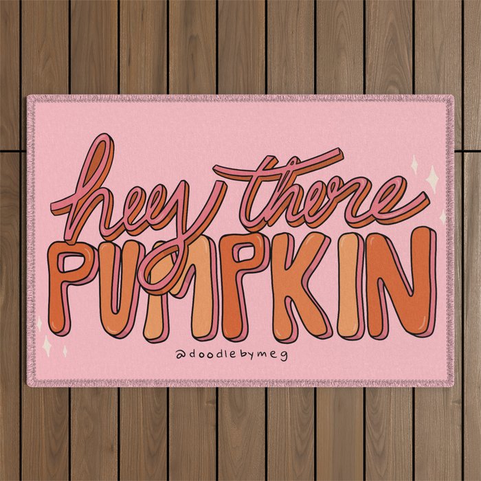 Hey There Pumpkin Outdoor Rug Gallery Image 1