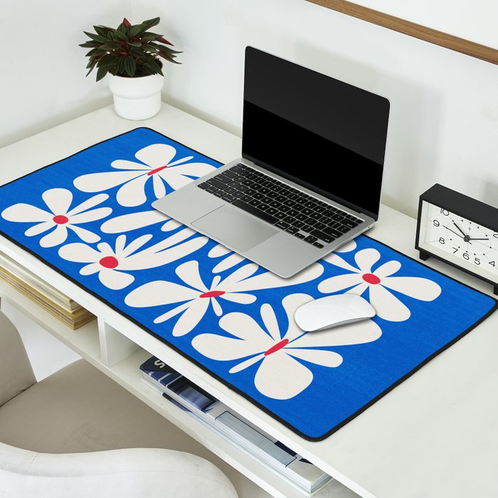Bloom: Cobalt Blue Matisse Color Series 02 Desk Mat Gallery Image 2