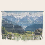 Swiss Alps Summer Landscape - Nature Photography - Jungfrau Mountain Peak Wall Hanging Gallery Image 1