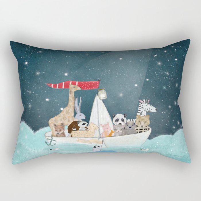 little nautical explorers Rectangular Pillow Gallery Image 2