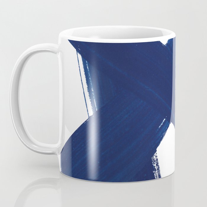 Indigo Abstract Brush Strokes | No. 3 Coffee Mug Gallery Image 3
