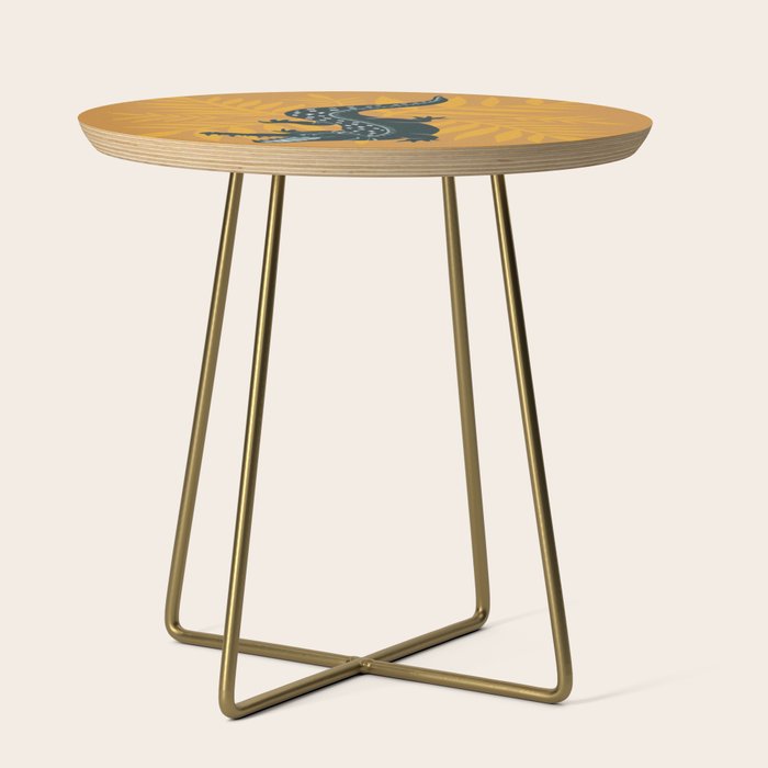 Crocodile - Teal & Ochre Side Table Gallery Image 1