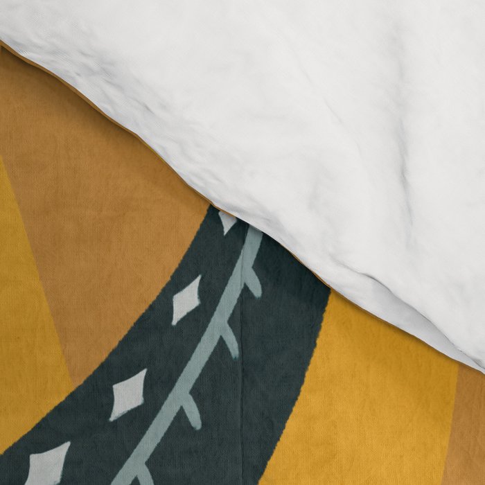 Crocodile - Teal & Ochre Comforter Gallery Image 4