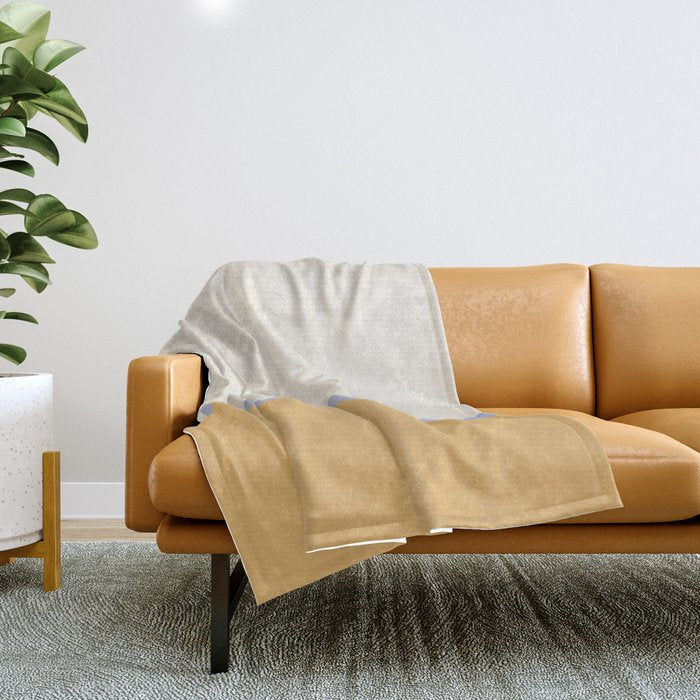 Neutral Summer Colour Block Throw Blanket Gallery Image 1