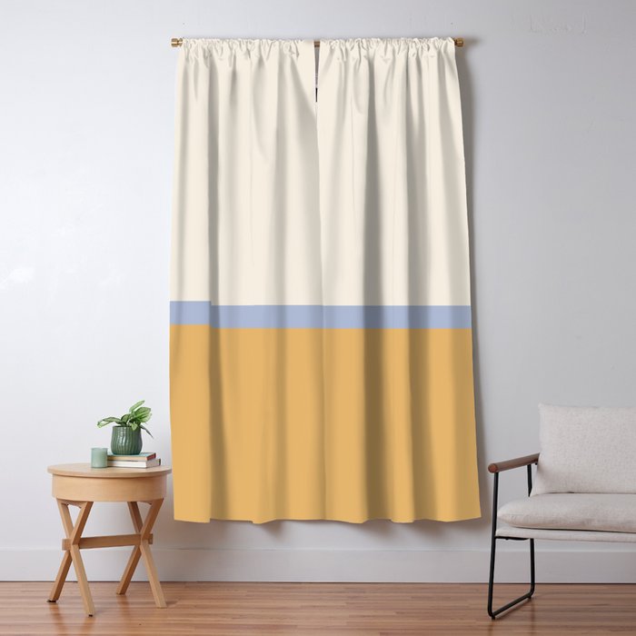 Neutral Summer Colour Block Window Curtain