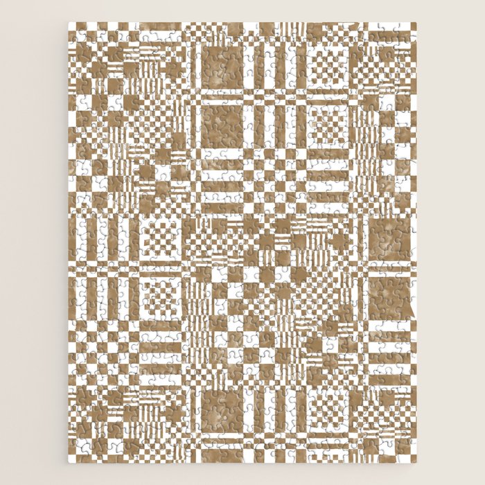 Warm Vintage Checks Jigsaw Puzzle Gallery Image 1