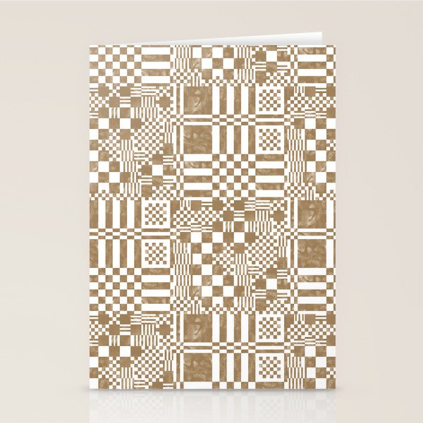 Warm Vintage Checks Stationery Card Gallery Image 2