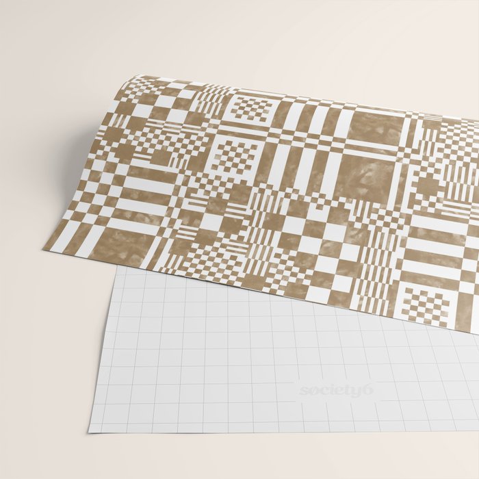 Warm Vintage Checks Wrapping Paper Gallery Image 2