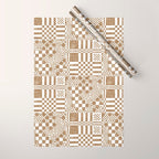 Warm Vintage Checks Wrapping Paper Gallery Image 1