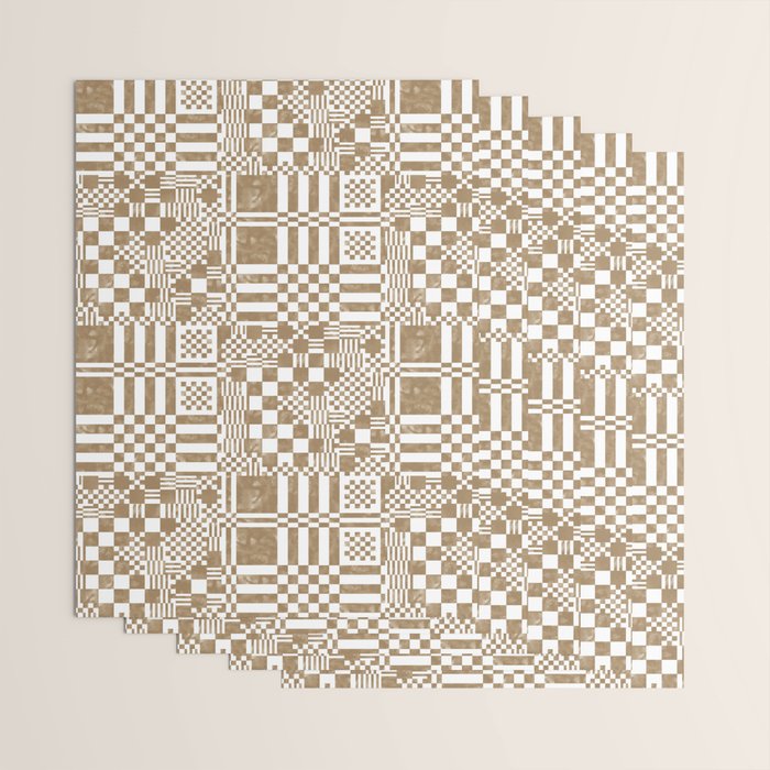Warm Vintage Checks Wrapping Paper Gallery Image 3