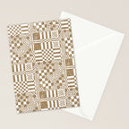 Warm Vintage Checks Stationery Card Gallery Image 2