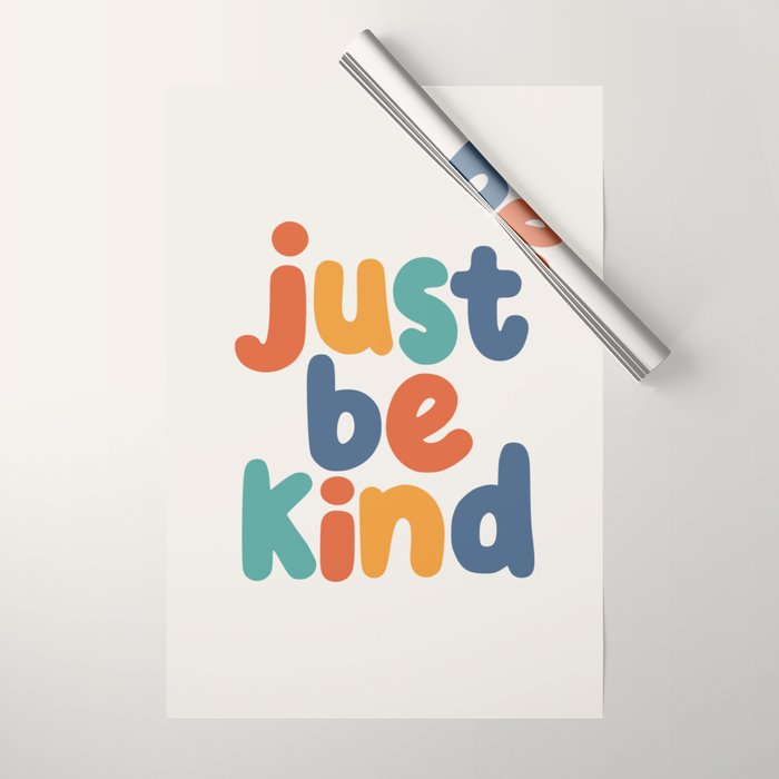 Just Be Kind Wrapping Paper Gallery Image 1