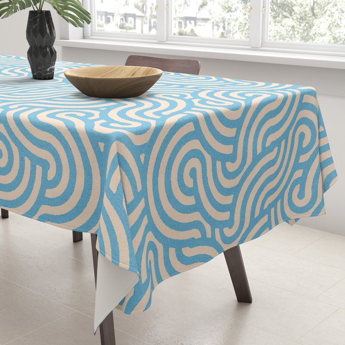 SWIRL Lake and Oat Tablecloth Gallery Image 3