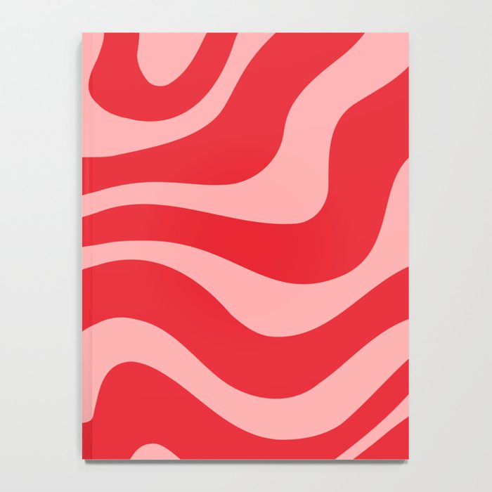 Warped Swirl Marble Pattern (red/pink) Notebook Gallery Image 4