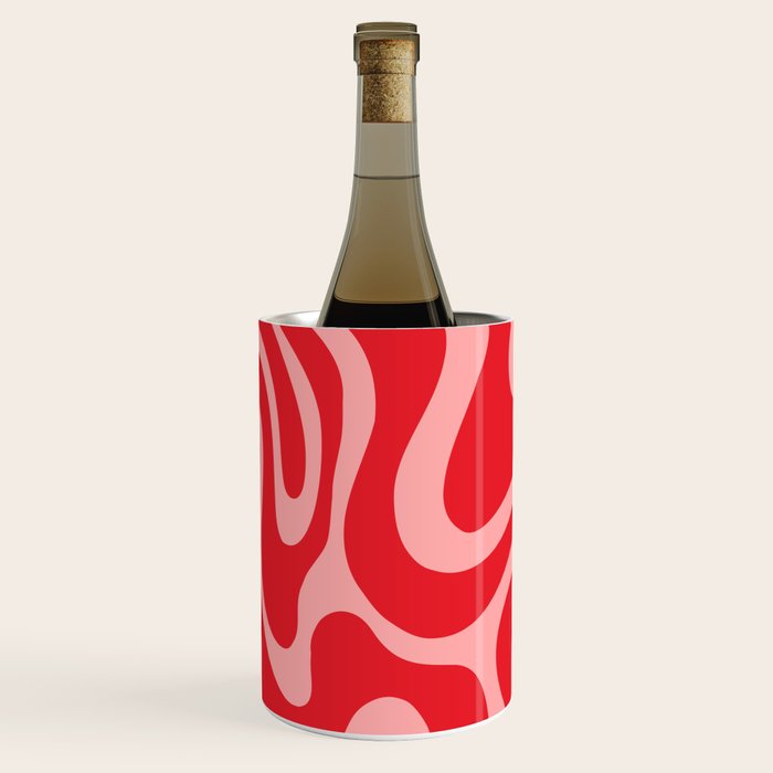 Warped Swirl Marble Pattern (red/pink) Wine Chiller Gallery Image 2