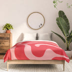 Warped Swirl Marble Pattern (red/pink) Comforter Gallery Image 3