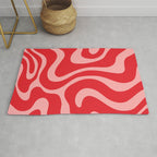 Warped Swirl Marble Pattern (red/pink) Rug Gallery Image 1