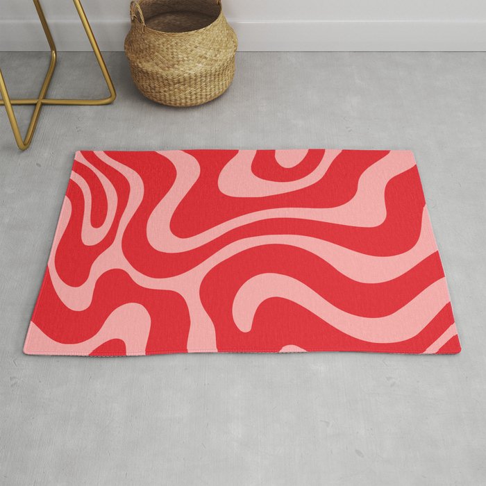 Warped Swirl Marble Pattern (red/pink) Rug Gallery Image 1
