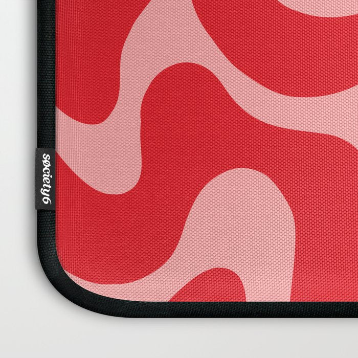 Warped Swirl Marble Pattern (red/pink) Laptop Sleeve Gallery Image 3