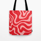 Warped Swirl Marble Pattern (red/pink) Tote Bag Gallery Image 1